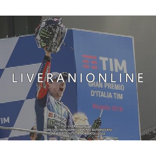 Motomondiale, Gran Premio d\'Italia TIM, 22/05/2016, Gara, nella foto: JORGE LORENZO, SUL PODIO, ©CLAUDIO ZAMAGNI/AGENZIA ALDO LIVERANI S.A.S