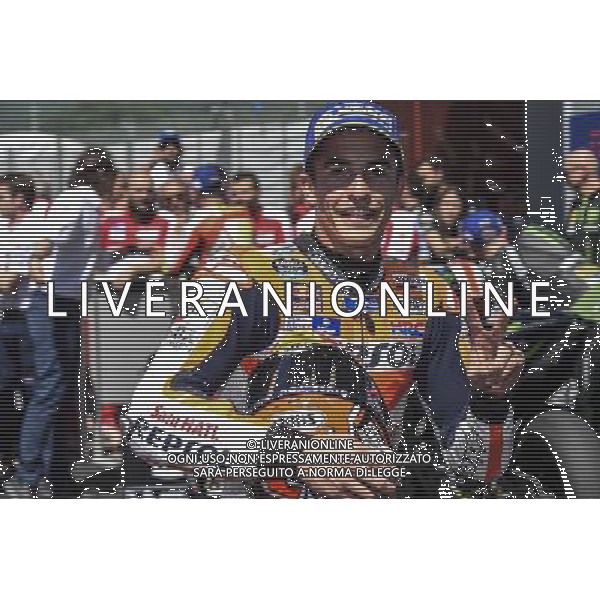 Marc Marquez festeggia il secondo posto al Gran Premio d\'Italia Tim di MotoGP FOTO G- PIAZZOLLA-AG ALDO LIVERANI SAS