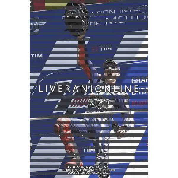 Jorge Lorenzo festeggia il primo posto al Gran Premio d\'Italia tim di MotoGP FOTO G- PIAZZOLLA-AG ALDO LIVERANI SAS
