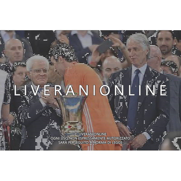Finale TIM CUP 2015-2016 Milan vs Juventus - Roma - 21.05.2015 - nella foto: Gianluigi Buffon e Sergio Mattarella / Ph. Corradetti - AGENZIA ALDO LIVERANI SAS