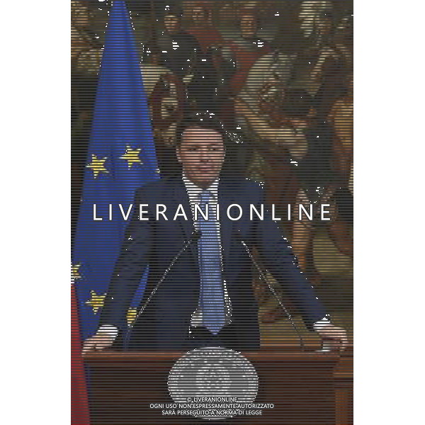 Bagnoli firma protocollo di vigilanza - Roma - 24.05.2016 - Palazzo Chigi - nella foto: Matteo Renzi / Ph. Corradetti - AGENZIA ALDO LIVERANI SAS