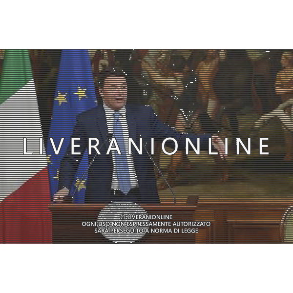 Bagnoli firma protocollo di vigilanza - Roma - 24.05.2016 - Palazzo Chigi - nella foto: Matteo Renzi / Ph. Corradetti - AGENZIA ALDO LIVERANI SAS