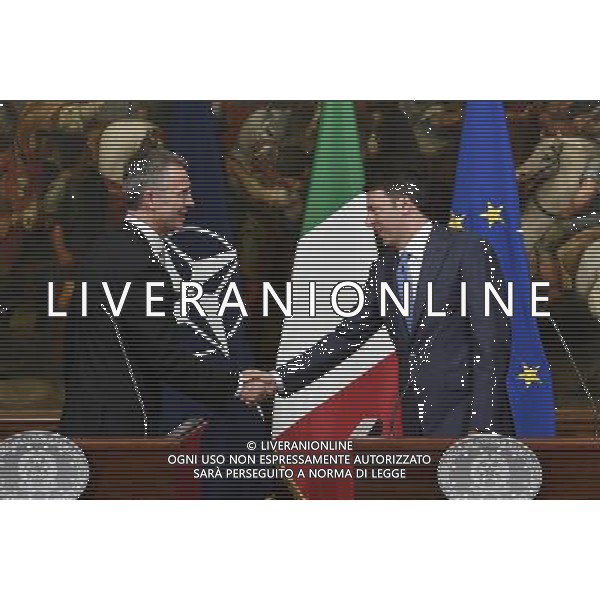 Il Presidente del Consiglio dei Ministri Matteo Renzi riceve il segretario generale della Nato Jens Stoltenberg - Roma - 24.05.2016 - Palazzo Chigi - nella foto: Matteo Renzi e Jens Stoltenberg / Ph. Corradetti - AGENZIA ALDO LIVERANI SAS
