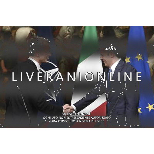 Il Presidente del Consiglio dei Ministri Matteo Renzi riceve il segretario generale della Nato Jens Stoltenberg - Roma - 24.05.2016 - Palazzo Chigi - nella foto: Matteo Renzi e Jens Stoltenberg / Ph. Corradetti - AGENZIA ALDO LIVERANI SAS