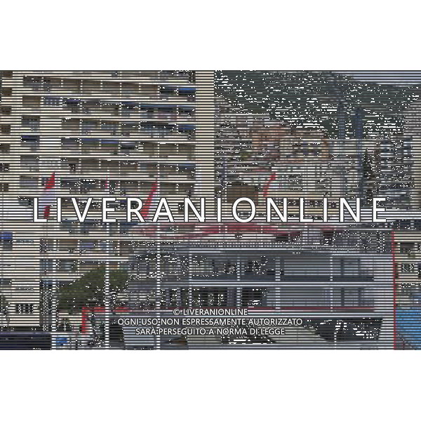 A pit building. 25.05.2016. Formula 1 World Championship, Rd 6, Monaco Grand Prix, Monte Carlo, Monaco, Preparation Day. - www.xpbimages.com, EMail: requests@xpbimages.com - copy of publication required for printed pictures. Every used picture is fee-liable. AG ALDO LIVERANI SAS ONLY ITALY