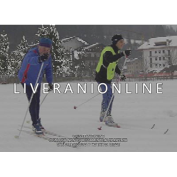 FALCADE (BELLUNO) 08/02/2001 NELLA FOTO:PORPORA ED IL SUO ACCOMPAGNATORE CORRADINI FOTOSERVIZIO:TEKNOPHOTO/ALDO LIVERANI