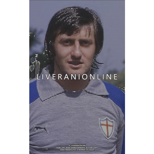 RETROSPETTIVA CLAUDIO GARELLA CALCIATORE NELLA FOTO CLAUDIO GARELLA CON LA MAGLIA DELLA SAMPDORIA AG ALDO LIVERANI SAS