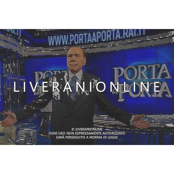 Silvio Berlusconi ospite della trasmissione TV \' Porta a Porta \' Roma - 25.05.2016 - Studi RAI Teulada - nella foto: Silvio Berlusconi / Ph. Corradetti - AGENZIA ALDO LIVERANI SAS