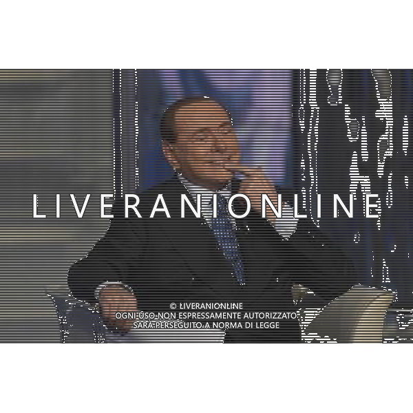 Silvio Berlusconi ospite della trasmissione TV \' Porta a Porta \' Roma - 25.05.2016 - Studi RAI Teulada - nella foto: Silvio Berlusconi / Ph. Corradetti - AGENZIA ALDO LIVERANI SAS