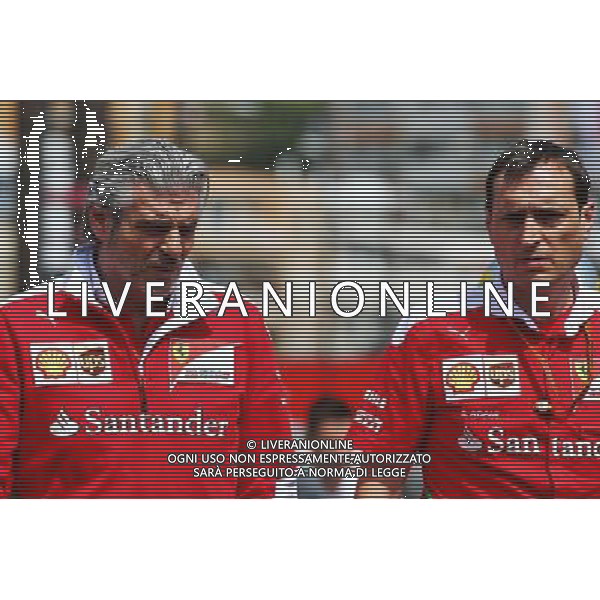 Maurizio Arrivabene (ITA) Ferrari Team Principal with Riccardo Adami (ITA) Ferrari Race Engineer. 26.05.2016. Formula 1 World Championship, Rd 6, Monaco Grand Prix, Monte Carlo, Monaco, Practice Day. AG ALDO LIVERANI SAS ONLY ITALY