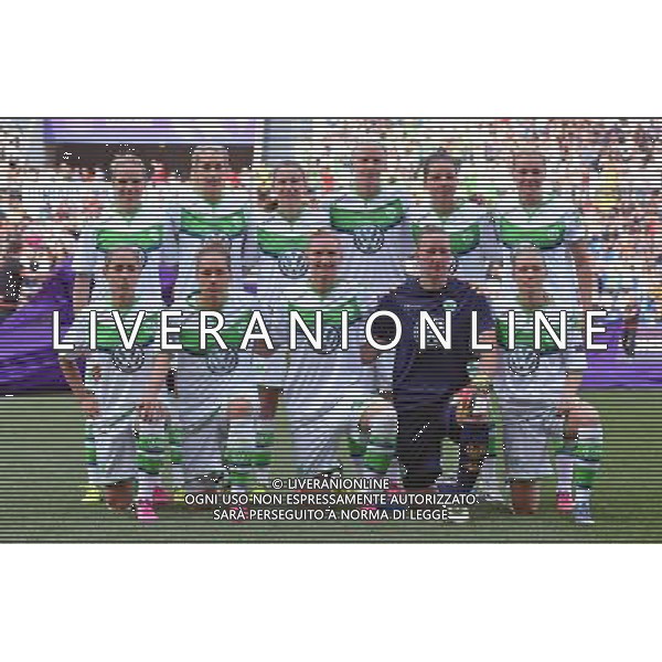 UEFA Women\'s Champions League 2015/2016 Finale Reggio Emilia - 26.05.2016 Wolfsburg-Lione Nella Foto:wolfsburg squadra formazione schult,jakabfi,fischer,peter,blasse,popp,bernauer,dickenmann,kerschowski,goessling,bussaglia /Ph.Vitez-Ag. Aldo Liverani