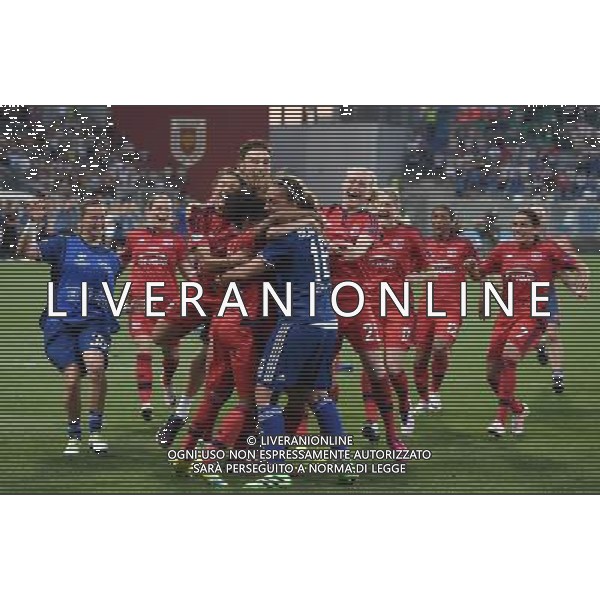 UEFA Women\'s Champions League 2015/2016 Finale Reggio Emilia - 26.05.2016 Wolfsburg-Lione Nella Foto:l\'esultanza delle ragazze del lione dopo l\'ultimo rigore /Ph.Vitez-Ag. Aldo Liverani