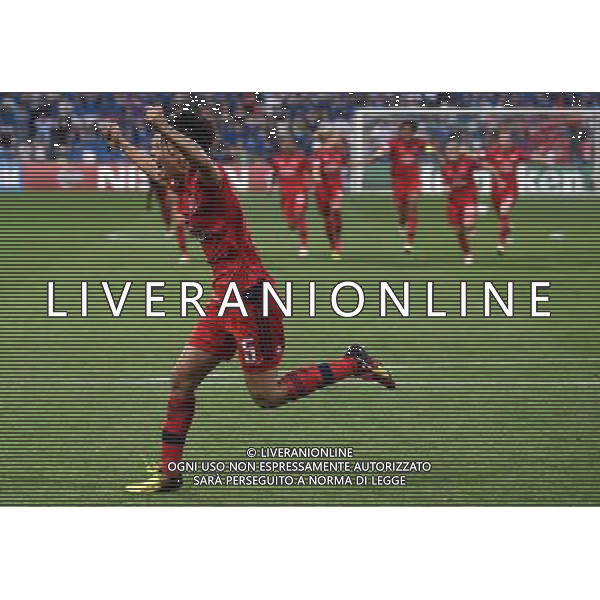 UEFA Women\'s Champions League 2015/2016 Finale Reggio Emilia - 26.05.2016 Wolfsburg-Lione Nella Foto:l\'esultanza di saki kumagai dopo il rigore decisivo /Ph.Vitez-Ag. Aldo Liverani