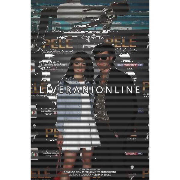 Milano ( MI ) 26/03/2016 Cinema The Space Odeon presentazione del film PelË Nella foto: Giulia Salemi e Matteo PH Lauro Montagnini AG ALDO LIVERANI SAS