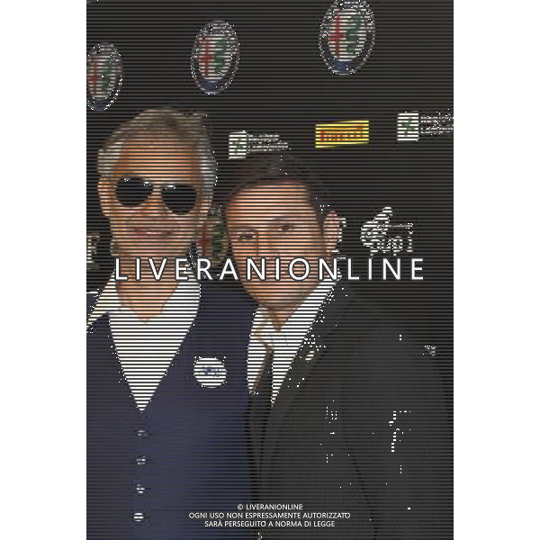 Arese ( MI ) 24/05/2015 Confernza stampa per l\'evento benefico \' Bocelli and Zanetti Night \' Nella foto: Andrea Bocelli e Javier Zanetti PH Lauro Montagnini AG ALDO LIVERANI SAS