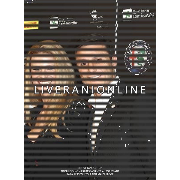 Arese ( MI ) 24/05/2015 Confernza stampa per l\'evento benefico \' Bocelli and Zanetti Night \' Nella foto: Michelle Hunziker e Javier Zanetti PH Lauro Montagnini AG ALDO LIVERANI SAS