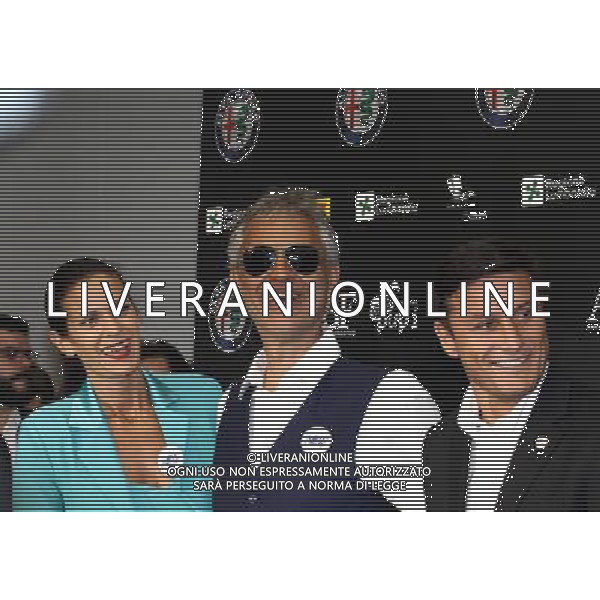 Arese ( MI ) 24/05/2015 Confernza stampa per l\'evento benefico \' Bocelli and Zanetti Night \' Nella foto: Andrea Bocelli e Javier Zanetti PH Lauro Montagnini AG ALDO LIVERANI SAS
