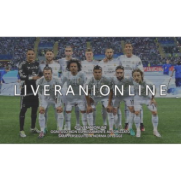 UEFA Champions League 2015/2016 Finale Milano - 28.05.2016 Real Madrid-Atletico Madrid Nella Foto:real madrid squadra formazione navas,sergio ramos,pepe,kroos,benzema,ronaldo,bale,marcelo,casemiro,carvajal,modric /Ph.Vitez-Ag. Aldo Liverani