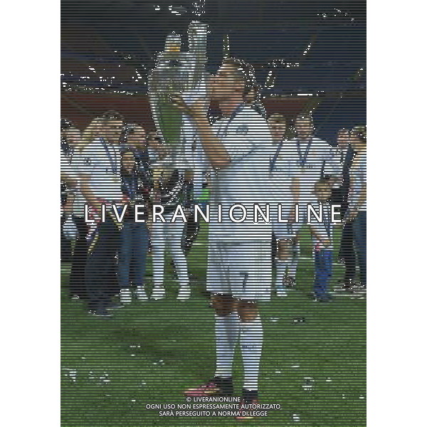 UEFA Champions League 2015/2016 Finale Milano - 28.05.2016 Real Madrid-Atletico Madrid Nella Foto:cristiano ronaldo con la coppa /Ph.Vitez-Ag. Aldo Liverani