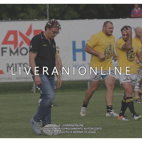 delusione di Brunello Massimo allenatore del Rugby Calvisano,Femi-CZ Rugby Rovigo Delta-Rugby Calvisano finale scudetto ,Rovigo 28 maggio 2016. AG ALDO LIVERANI SAS