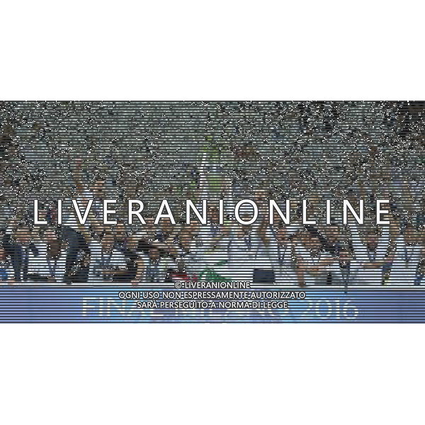 UEFA Champions League 2015/2016 Finale Milano - 28.05.2016 Real Madrid-Atletico Madrid Nella Foto:Premiazione Sergio Ramos alza la coppa /Ph.Vitez-Ag. Aldo Liverani