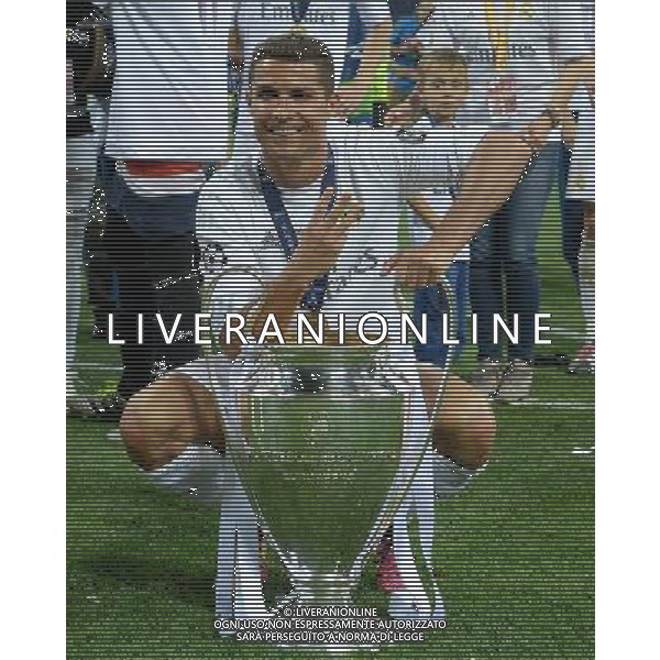 UEFA Champions League 2015/2016 Finale Milano - 28.05.2016 Real Madrid-Atletico Madrid Nella Foto:Cristiano Ronaldo con la coppa /Ph.Vitez-Ag. Aldo Liverani