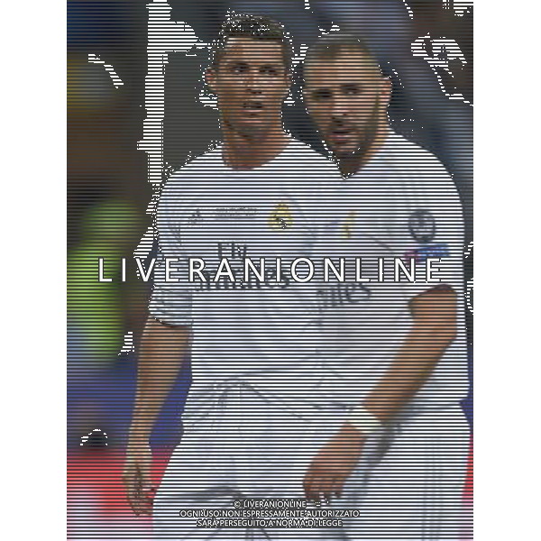 UEFA Champions League 2015/2016 Finale Milano - 28.05.2016 Real Madrid-Atletico Madrid Nella Foto:Cristiano Ronaldo e Karim Benzema /Ph.Vitez-Ag. Aldo Liverani