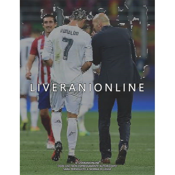 UEFA Champions League 2015/2016 Finale Milano - 28.05.2016 Real Madrid-Atletico Madrid Nella Foto:Cristiano Ronaldo e Zinedine Zidane /Ph.Vitez-Ag. Aldo Liverani