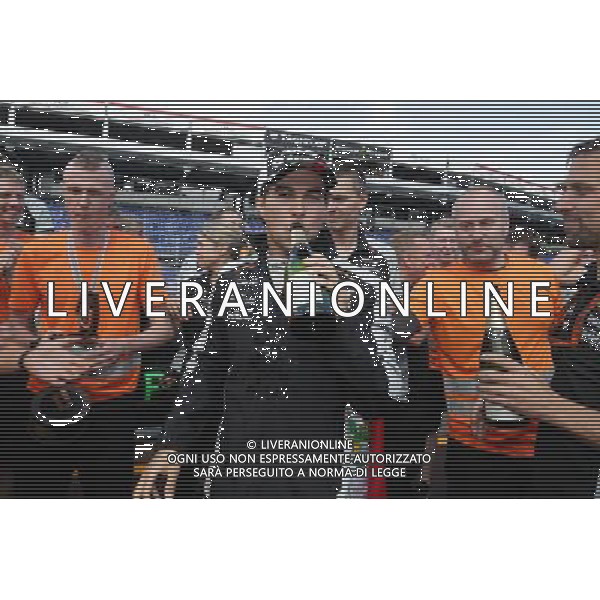 Sergio Perez (MEX) Sahara Force India F1 celebrates his third position with the team. 29.05.2015. Formula 1 World Championship, Rd 6, Monaco Grand Prix, Monte Carlo, Monaco, Race Day. AG ALDO LIVERANI SAS ONLY ITALY