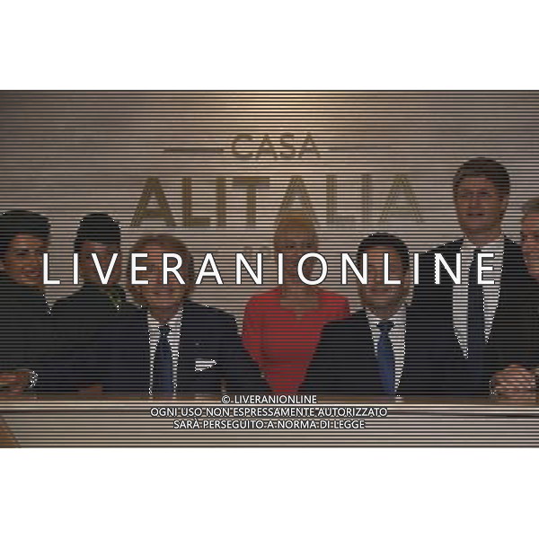 Inaugurazione della nuova lounge Casa Alitalia di Roma Fiumicino 30 maggio 2016 alla presenza del Presidente Luca Cordero di Montezemolo e l\'Amministratore Delegato Cramer Ball Â© Corradetti / AGENZIA ALDO LIVERANI SAS