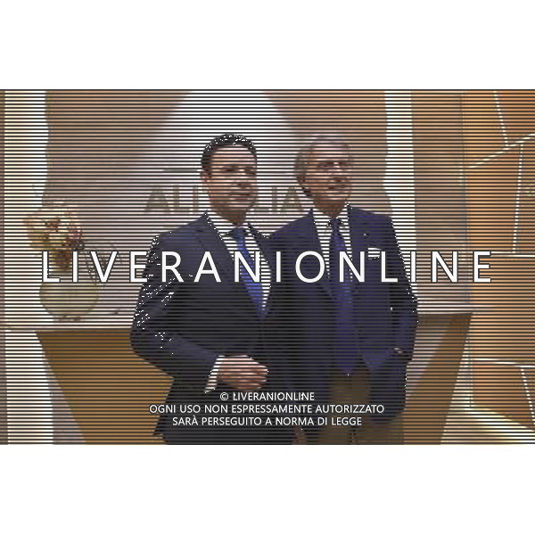 Inaugurazione della nuova lounge Casa Alitalia di Roma Fiumicino 30 maggio 2016 alla presenza del Presidente Luca Cordero di Montezemolo e l\'Amministratore Delegato Cramer Ball Â© Corradetti / AGENZIA ALDO LIVERANI SAS