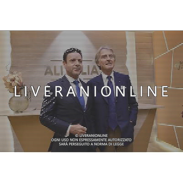 Inaugurazione della nuova lounge Casa Alitalia di Roma Fiumicino 30 maggio 2016 alla presenza del Presidente Luca Cordero di Montezemolo e l\'Amministratore Delegato Cramer Ball Â© Corradetti / AGENZIA ALDO LIVERANI SAS