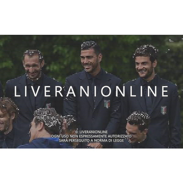 Raduno Nazionale Italiana Pre Europeo UEFA Francia 2016 Firenze - 01.06.2016 Foto Ufficiale Nella Foto:chiellini-pelle\'-parolo /Ph.Vitez-Ag. Aldo Liverani