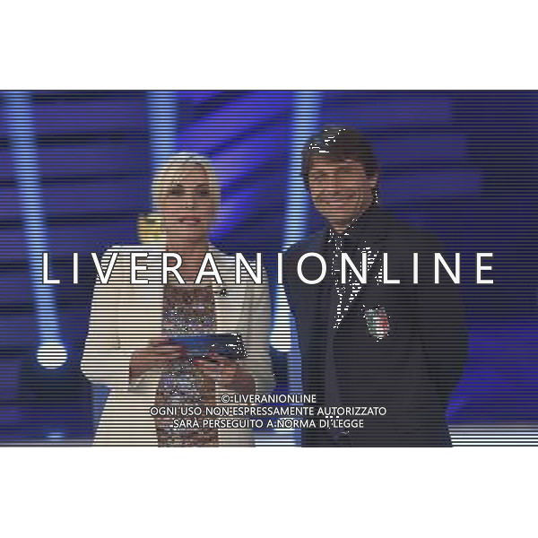 Trasmissione TV \' Sogno Azzurro \' Roma - 31.05.2016 - Studi Rai Teulada - nella foto: Antonio Conte e Antonella Clerici / Ph. Corradetti - AGENZIA ALDO LIVERANI SAS