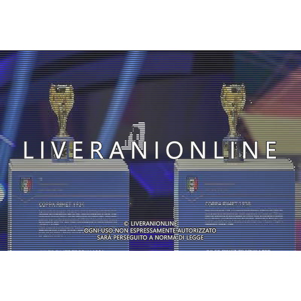 Trasmissione TV \' Sogno Azzurro \' Roma - 31.05.2016 - Studi Rai Teulada - nella foto: Le Coppe Rimet vinte dalla Nazionale Italiana nel 1934 e 1938 / Ph. Corradetti - AGENZIA ALDO LIVERANI SAS