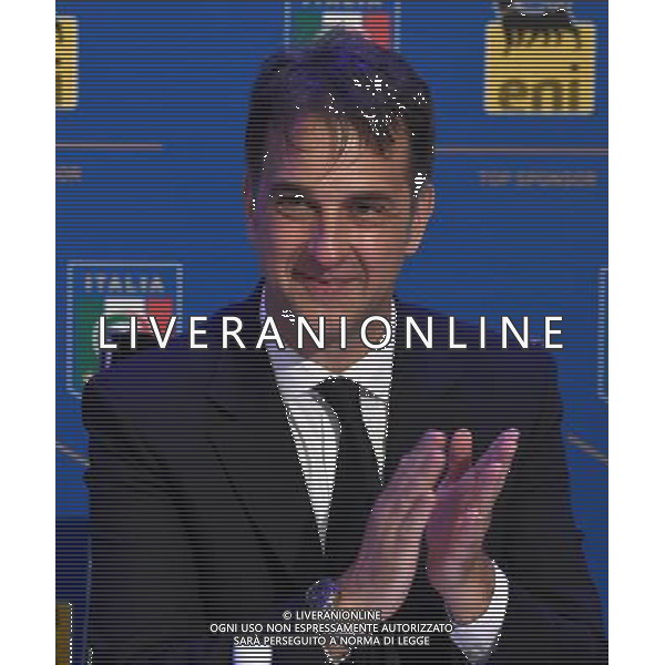 Raduno Nazionale Italiana Pre Europeo UEFA Francia 2016 Firenze - 01.06.2016 Conferenza Stampa Nella Foto:Conferenza stampa di presentazione di ENI come nuovo top sponsor della nazionale italiana: Michele Uva /Ph.Vitez-Ag. Aldo Liverani