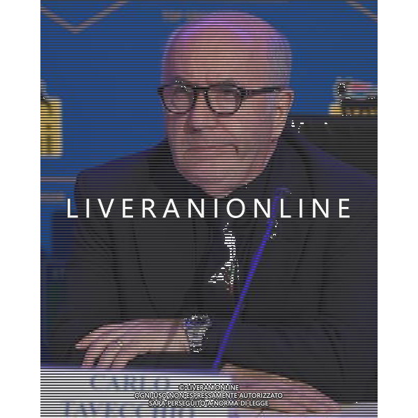 Raduno Nazionale Italiana Pre Europeo UEFA Francia 2016 Firenze - 01.06.2016 Conferenza Stampa Nella Foto:Conferenza stampa di presentazione di ENI come nuovo top sponsor della nazionale italiana: Carlo Tavecchio /Ph.Vitez-Ag. Aldo Liverani