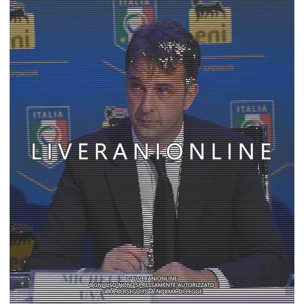 Raduno Nazionale Italiana Pre Europeo UEFA Francia 2016 Firenze - 01.06.2016 Conferenza Stampa Nella Foto:Conferenza stampa di presentazione di ENI come nuovo top sponsor della nazionale italiana: Michele Uva /Ph.Vitez-Ag. Aldo Liverani