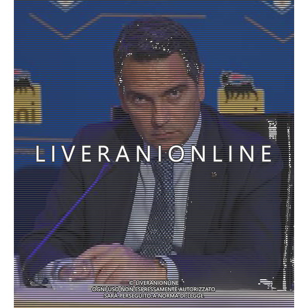 Raduno Nazionale Italiana Pre Europeo UEFA Francia 2016 Firenze - 01.06.2016 Conferenza Stampa Nella Foto:Conferenza stampa di presentazione di ENI come nuovo top sponsor della nazionale italiana: Claudio Granata Chief Services and Stakeholder Relations Ifficier di Eni /Ph.Vitez-Ag. Aldo Liverani