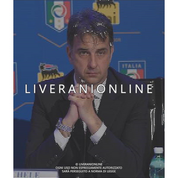 Raduno Nazionale Italiana Pre Europeo UEFA Francia 2016 Firenze - 01.06.2016 Conferenza Stampa Nella Foto:Conferenza stampa di presentazione di ENI come nuovo top sponsor della nazionale italiana: Michele Uva /Ph.Vitez-Ag. Aldo Liverani