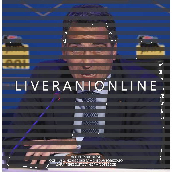 Raduno Nazionale Italiana Pre Europeo UEFA Francia 2016 Firenze - 01.06.2016 Conferenza Stampa Nella Foto:Conferenza stampa di presentazione di ENI come nuovo top sponsor della nazionale italiana: Claudio Granata Chief Services and Stakeholder Relations Ifficier di Eni /Ph.Vitez-Ag. Aldo Liverani