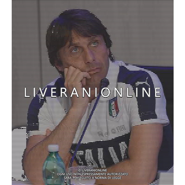 Raduno Nazionale Italiana Pre Europeo UEFA Francia 2016 Firenze - 01.06.2016 Conferenza Stampa Nella Foto:Conferenza stampa di presentazione di ENI come nuovo top sponsor della nazionale italiana: Antonio Conte /Ph.Vitez-Ag. Aldo Liverani
