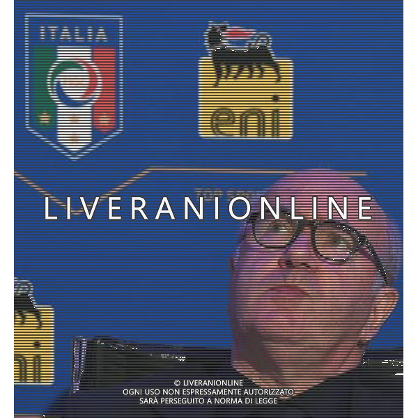 Raduno Nazionale Italiana Pre Europeo UEFA Francia 2016 Firenze - 01.06.2016 Conferenza Stampa Nella Foto:Conferenza stampa di presentazione di ENI come nuovo top sponsor della nazionale italiana: Carlo Tavecchio /Ph.Vitez-Ag. Aldo Liverani