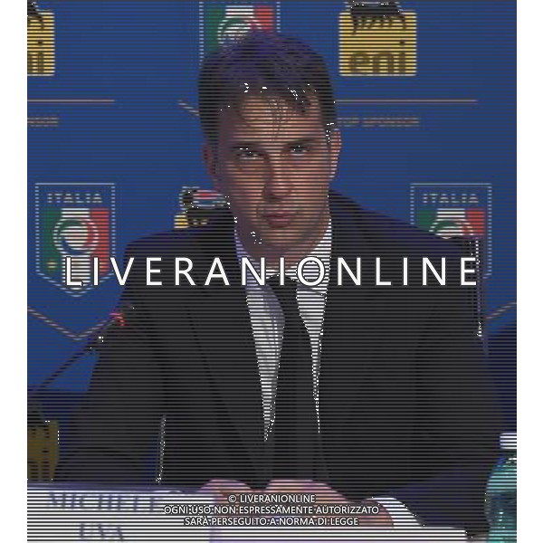 Raduno Nazionale Italiana Pre Europeo UEFA Francia 2016 Firenze - 01.06.2016 Conferenza Stampa Nella Foto:Conferenza stampa di presentazione di ENI come nuovo top sponsor della nazionale italiana: Michele Uva /Ph.Vitez-Ag. Aldo Liverani