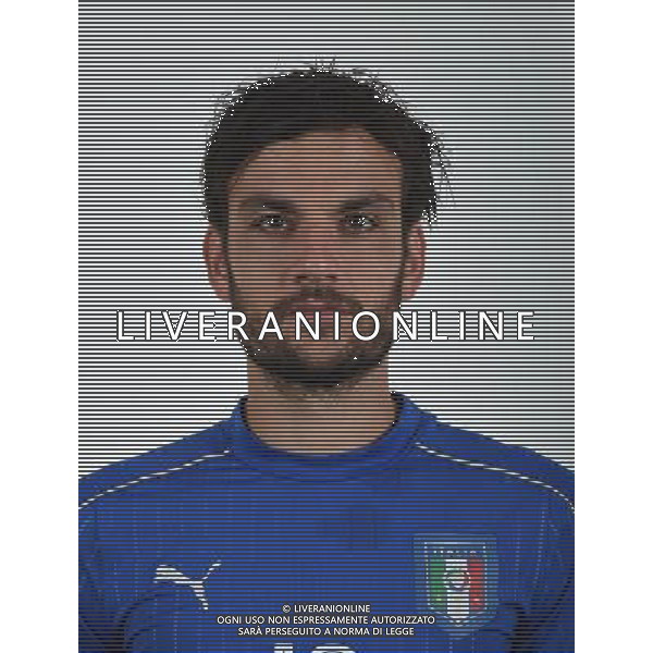 FLORENCE, ITALY - JUNE 01: Marco Parolo of Italy pose for a photo ahead of the UEFA Euro 2016 at Coverciano on June 1, 2016 in Florence, Italy. (Photo by Claudio Villa/Getty Images)/Agenzia Aldo Liverani s.a.s.