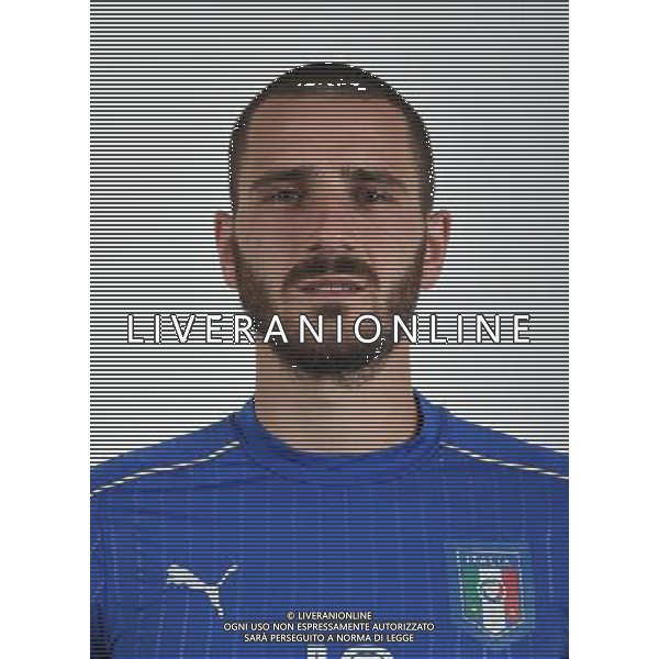 FLORENCE, ITALY - JUNE 01: Leonardo Bonucci of Italy pose for a photo ahead of the UEFA Euro 2016 at Coverciano on June 1, 2016 in Florence, Italy. (Photo by Claudio Villa/Getty Images)/Agenzia Aldo Liverani s.a.s.