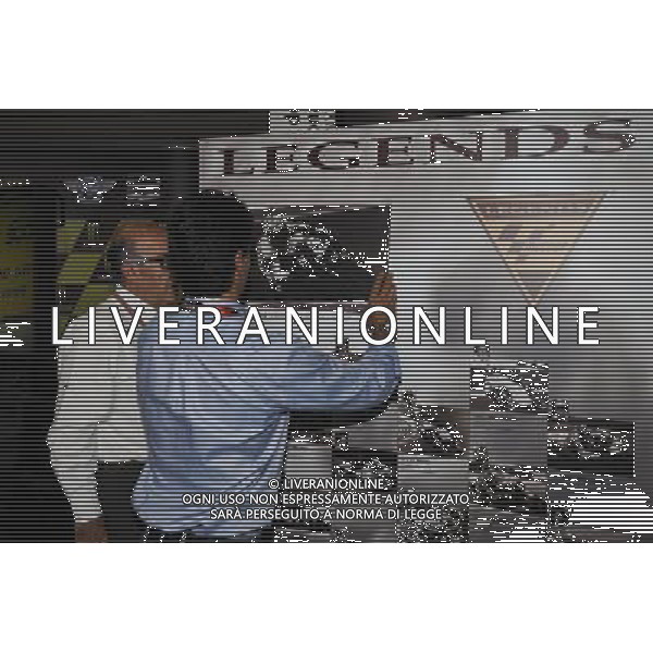 03.06.2016. Montmelo\' Spagna.Aleix CrivillŽ viene introdotto tra le leggende del MotoGP da Carmelo Ezpleta. ©Piazzolla/AGENZIA ALDO LIVERANI SAS Montmelo\' Gp Spagna - motomondiale Gran Premio di Catalunya 03.06.2016