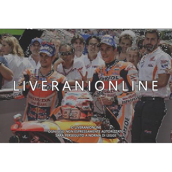 04.06.2016. MontmelÃ², Spagna. Dani Pedrosa e Marc Marquez durante le qualifiche. Â© PIAZZOLLA / AGENZIA ALDO LIVERANI SAS Montmelo\' Gp Spagna - motomondiale Gran Premio di Catalunya Prove di Qualifiche 04.06.2016