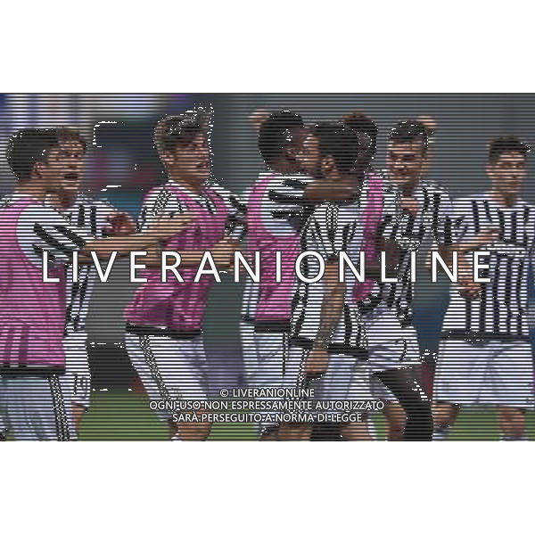 Campionato di Calcio Primavera TIM 2015/2016 \'Trofeo Giacinto Facchetti\' Finale Reggio Emilia - 04.06.2016 Roma-Juventus Nella Foto:kastanos grigoris esultanza dopo il gol su rigore - abbracci /Ph.Vitez-Ag. Aldo Liverani