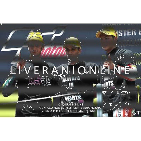 MOTOMONDIALE GRA PREMIO DE CATALUNYA MONTMELO BARCELLONA,MOTO3, 05-06-2016 NELLA FOTO:PODIO FOT ADRIANO IEMMI-AG ALDO LIVERANI SAS